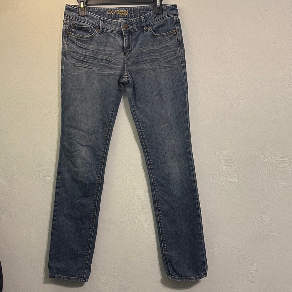 Express Blue Skinny Lowrise Jeans